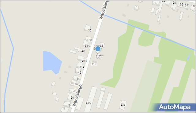 Myszków, Waryńskiego Ludwika, 11C, mapa Myszków