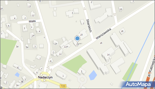 Nadarzyn, Warszawska, 13, mapa Nadarzyn