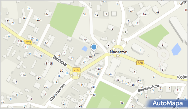Nadarzyn, Warszawska, 3, mapa Nadarzyn