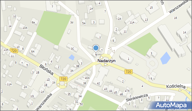 Nadarzyn, Warszawska, 5, mapa Nadarzyn