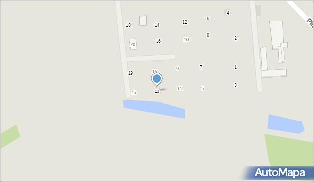 Nasielsk, Waniliowa, 13, mapa Nasielsk