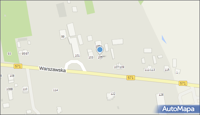 Nasielsk, Warszawska, 105, mapa Nasielsk