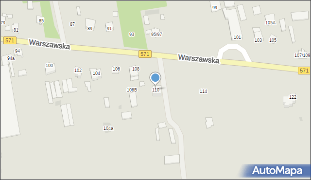 Nasielsk, Warszawska, 110, mapa Nasielsk