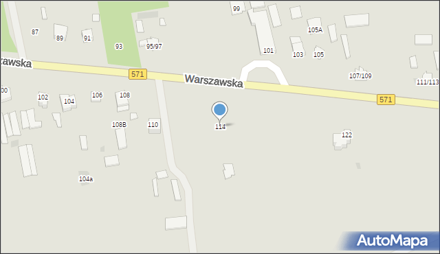 Nasielsk, Warszawska, 114, mapa Nasielsk