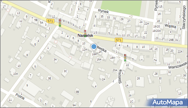 Nasielsk, Warszawska, 14A, mapa Nasielsk