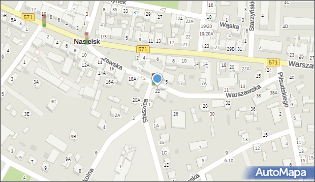 Nasielsk, Warszawska, 22, mapa Nasielsk