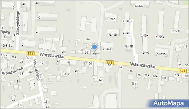 Nasielsk, Warszawska, 39, mapa Nasielsk
