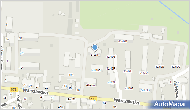 Nasielsk, Warszawska, 41/49C, mapa Nasielsk