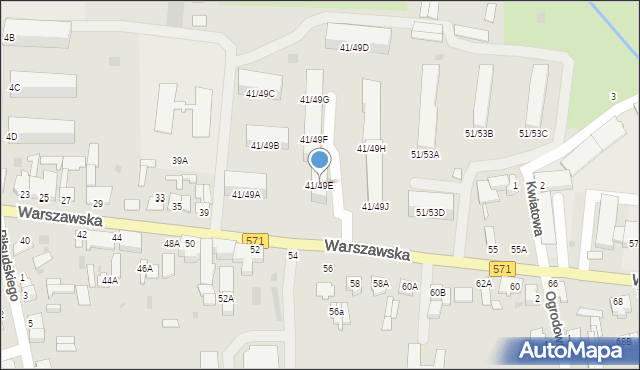 Nasielsk, Warszawska, 41/49E, mapa Nasielsk