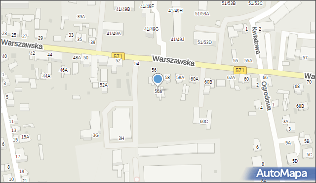 Nasielsk, Warszawska, 56a, mapa Nasielsk