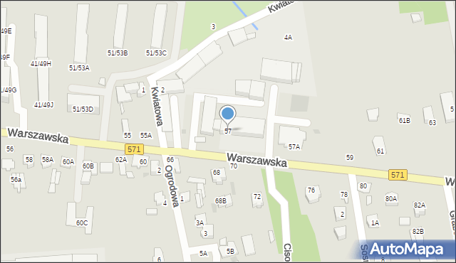 Nasielsk, Warszawska, 57, mapa Nasielsk