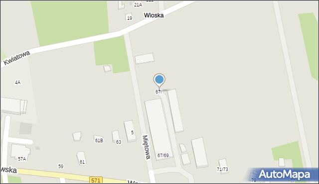 Nasielsk, Warszawska, 67l, mapa Nasielsk