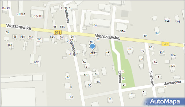 Nasielsk, Warszawska, 68B, mapa Nasielsk