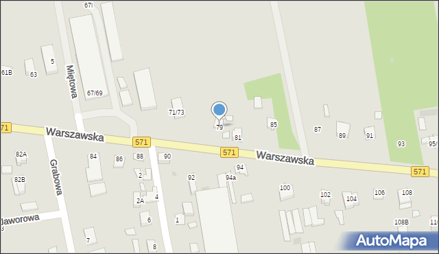 Nasielsk, Warszawska, 79, mapa Nasielsk