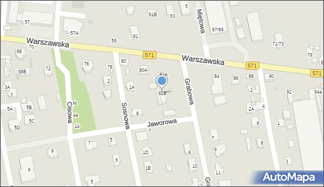 Nasielsk, Warszawska, 82B, mapa Nasielsk