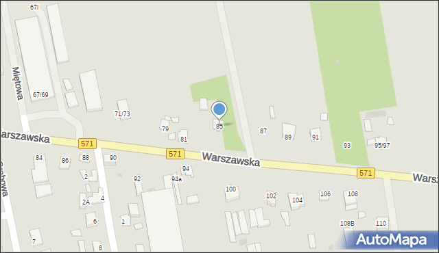 Nasielsk, Warszawska, 85, mapa Nasielsk