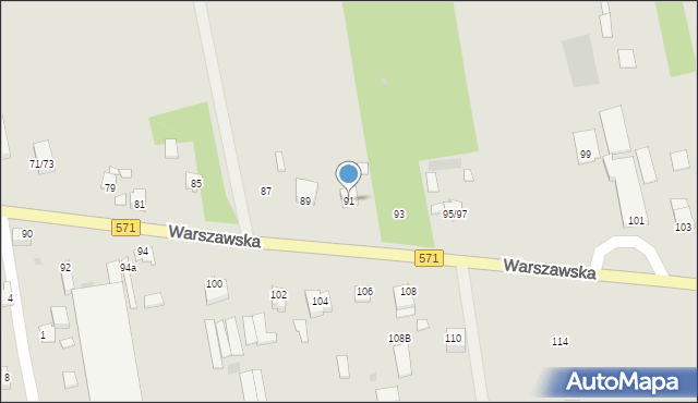 Nasielsk, Warszawska, 91, mapa Nasielsk