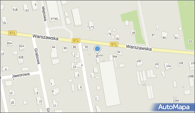 Nasielsk, Warszawska, 92, mapa Nasielsk