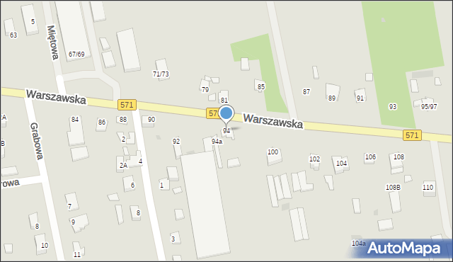 Nasielsk, Warszawska, 94, mapa Nasielsk