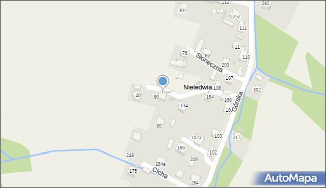 Nieledwia, Waligóry, 286, mapa Nieledwia