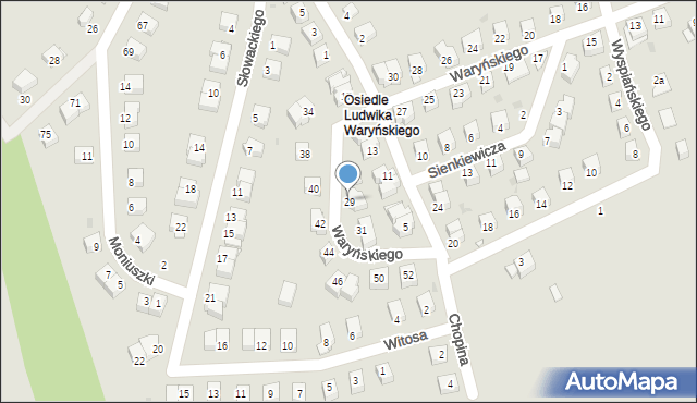 Nowa Ruda, Waryńskiego Ludwika, 29, mapa Nowa Ruda