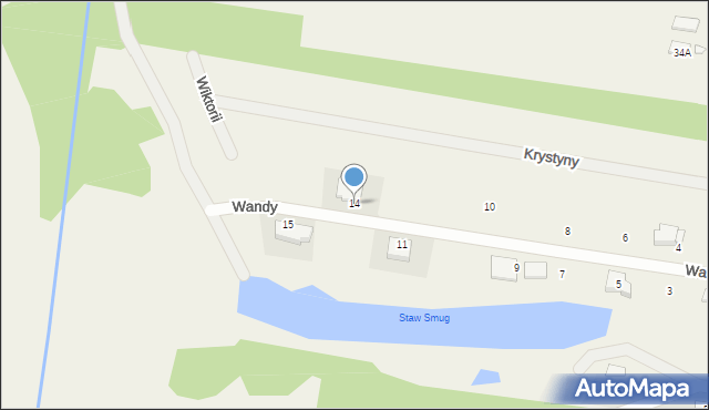 Nowa Wieś, Wandy, 14, mapa Nowa Wieś