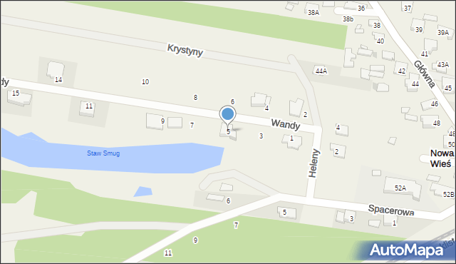 Nowa Wieś, Wandy, 5, mapa Nowa Wieś