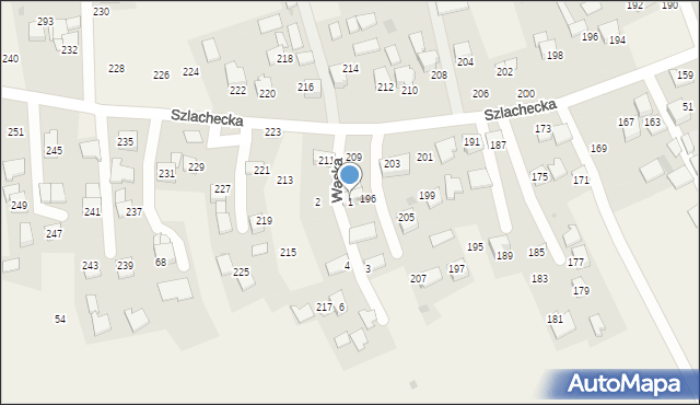 Nowa Wieś Szlachecka, Wąska, 1, mapa Nowa Wieś Szlachecka