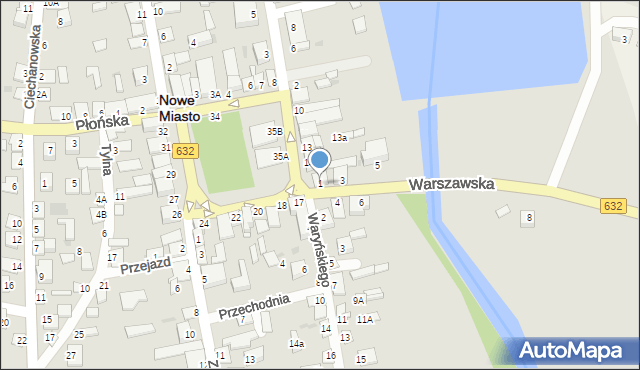 Nowe Miasto, Warszawska, 1, mapa Nowe Miasto