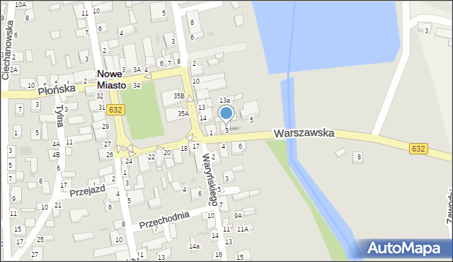 Nowe Miasto, Warszawska, 3, mapa Nowe Miasto