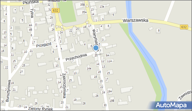 Nowe Miasto, Waryńskiego Ludwika, 10, mapa Nowe Miasto