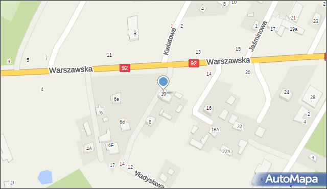 Nowe Osiny, Warszawska, 10, mapa Nowe Osiny