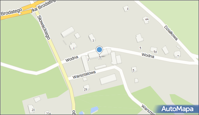 Nowogród Bobrzański, Warsztatowa, 3, mapa Nowogród Bobrzański