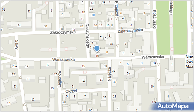 Nowy Dwór Mazowiecki, Warszawska, 10, mapa Nowy Dwór Mazowiecki