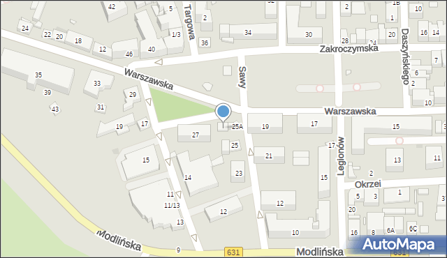 Nowy Dwór Mazowiecki, Warszawska, 25C, mapa Nowy Dwór Mazowiecki