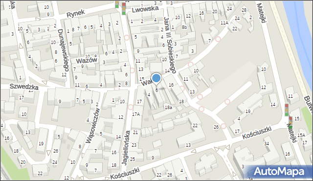 Nowy Sącz, Wałowa, 6, mapa Nowego Sącza