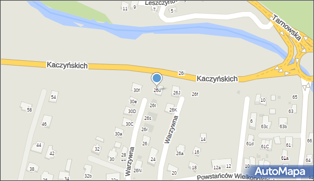 Nowy Sącz, Warzywna, 26u, mapa Nowego Sącza