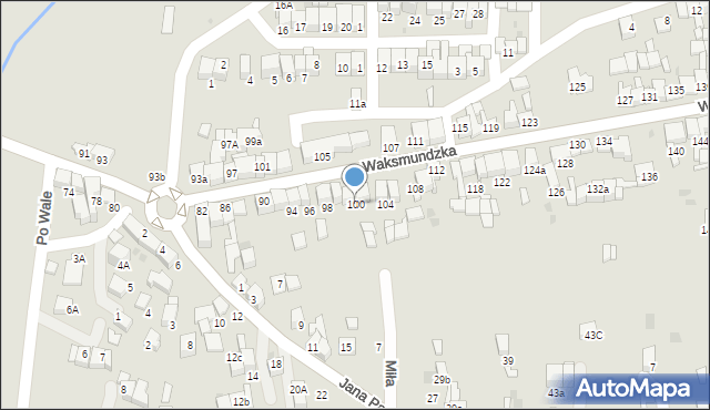 Nowy Targ, Waksmundzka, 100, mapa Nowego Targu