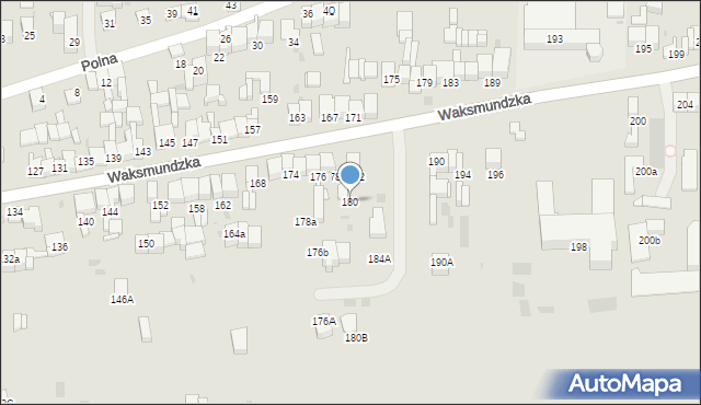 Nowy Targ, Waksmundzka, 180, mapa Nowego Targu