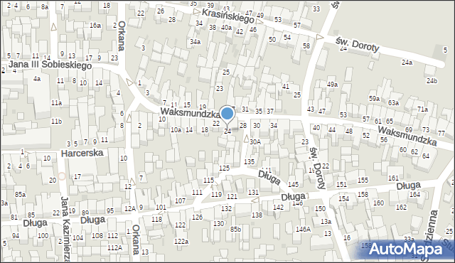 Nowy Targ, Waksmundzka, 24, mapa Nowego Targu