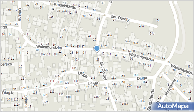 Nowy Targ, Waksmundzka, 38, mapa Nowego Targu