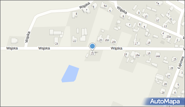 Obra, Wąska, 21, mapa Obra