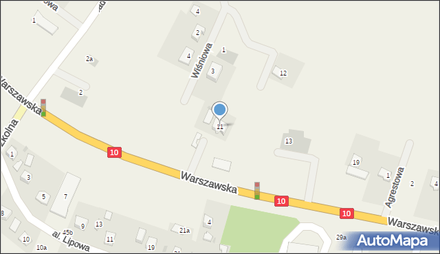 Obrowo, Warszawska, 11, mapa Obrowo