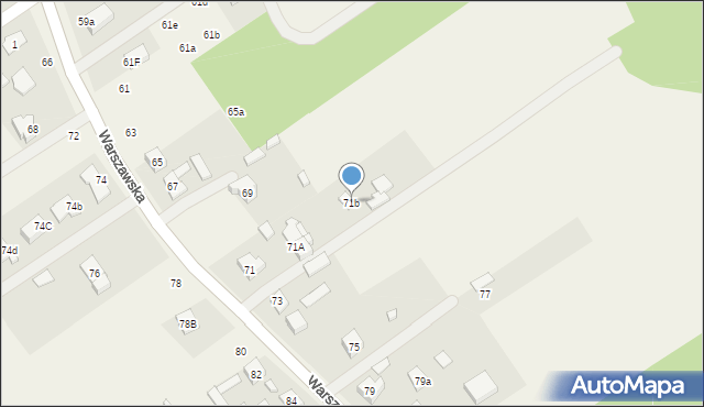 Olszewnica Stara, Warszawska, 71b, mapa Olszewnica Stara