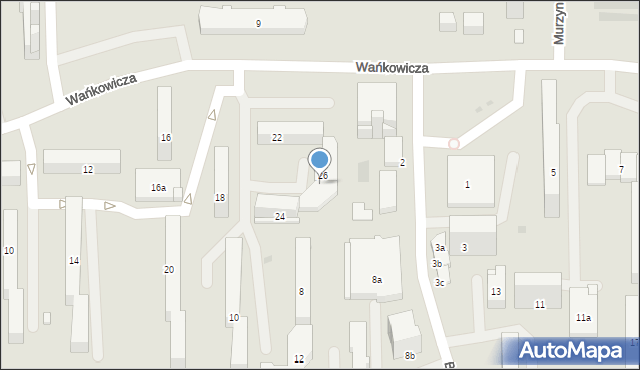 Olsztyn, Wańkowicza Melchiora, 26a, mapa Olsztyna