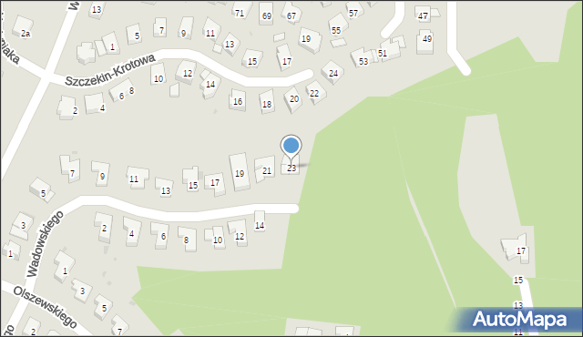 Olsztyn, Wadowskiego Stanisława, 23, mapa Olsztyna