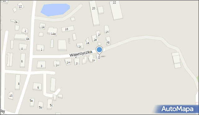 Olsztyn, Wawrzyczka Wiktora, 1j, mapa Olsztyna