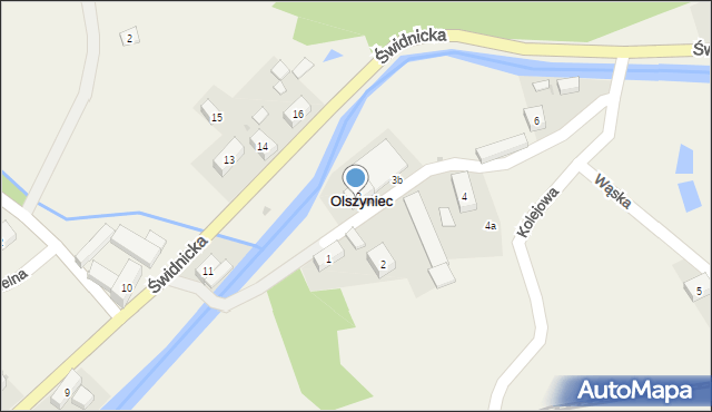 Olszyniec, Wąska, 3a, mapa Olszyniec