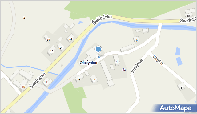 Olszyniec, Wąska, 3b, mapa Olszyniec