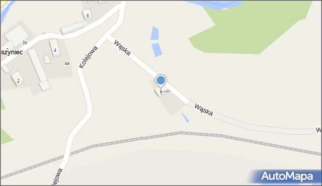 Olszyniec, Wąska, 5, mapa Olszyniec